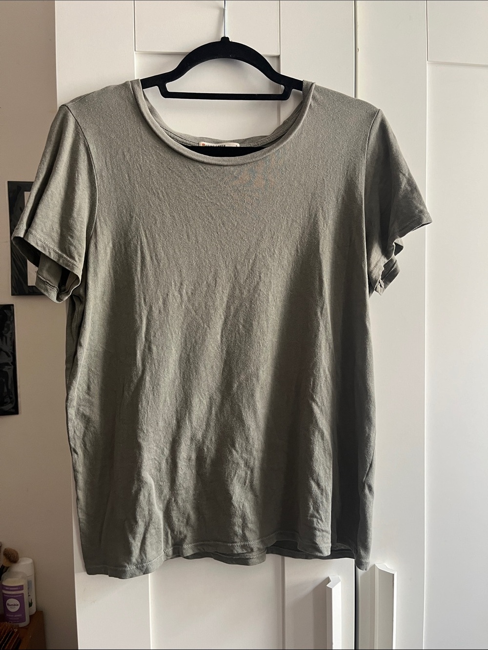 Marine Layer Tried and True Crew Tee Small in Faded Olive